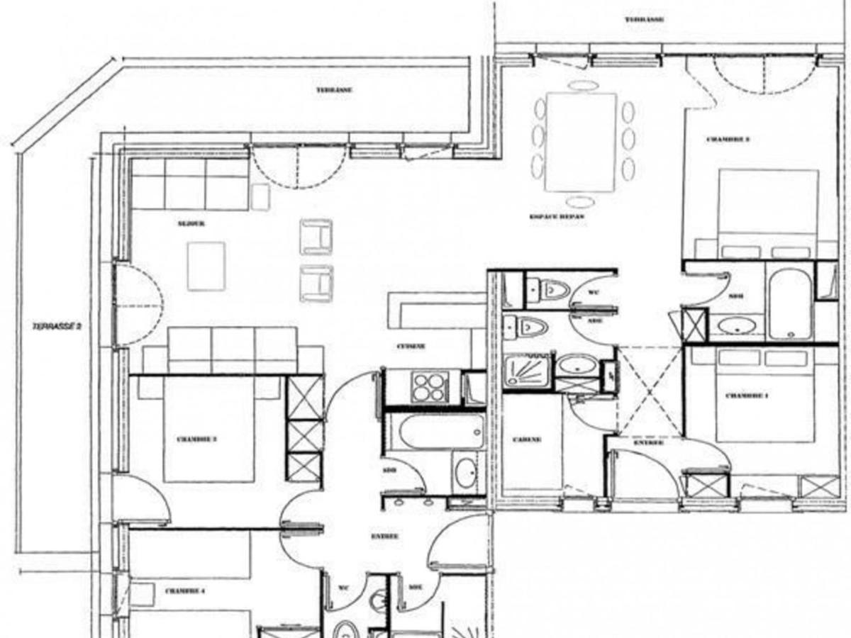 Grand Appartement 5 Chambres Valmorel, Animaux Acceptes, Parking - Fr-1-291-730 Luaran gambar